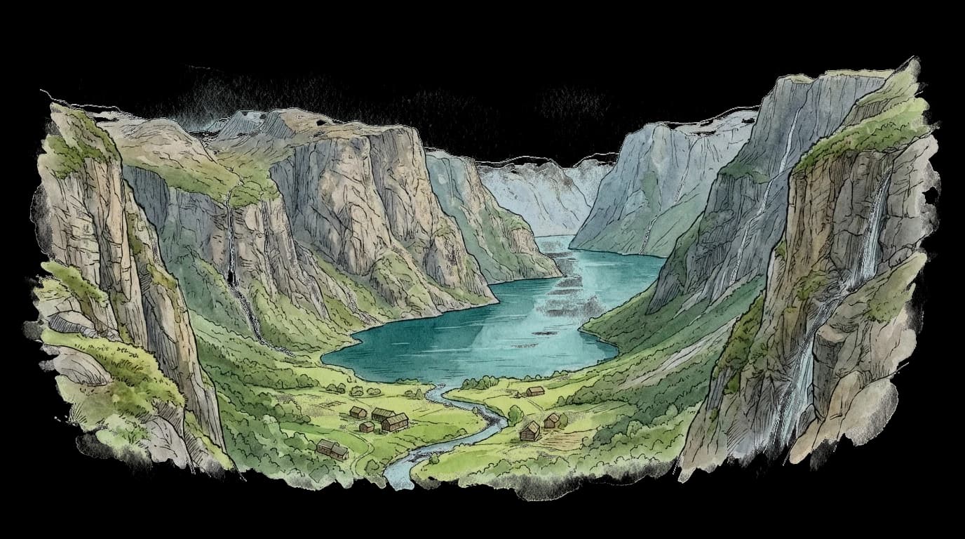 Landskapsillustrasjon for Møre og Romsdal