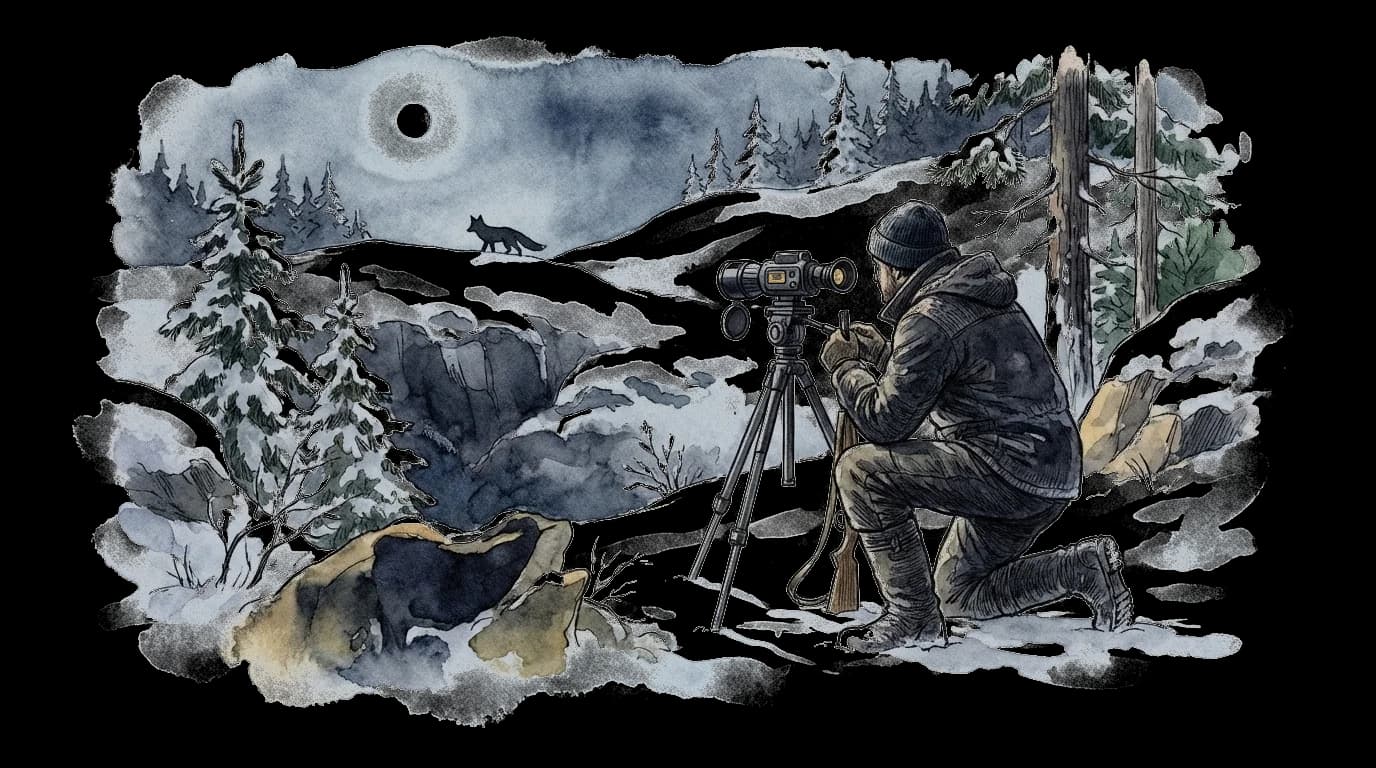 Illustrasjon av Nattjakt og termisk jakt