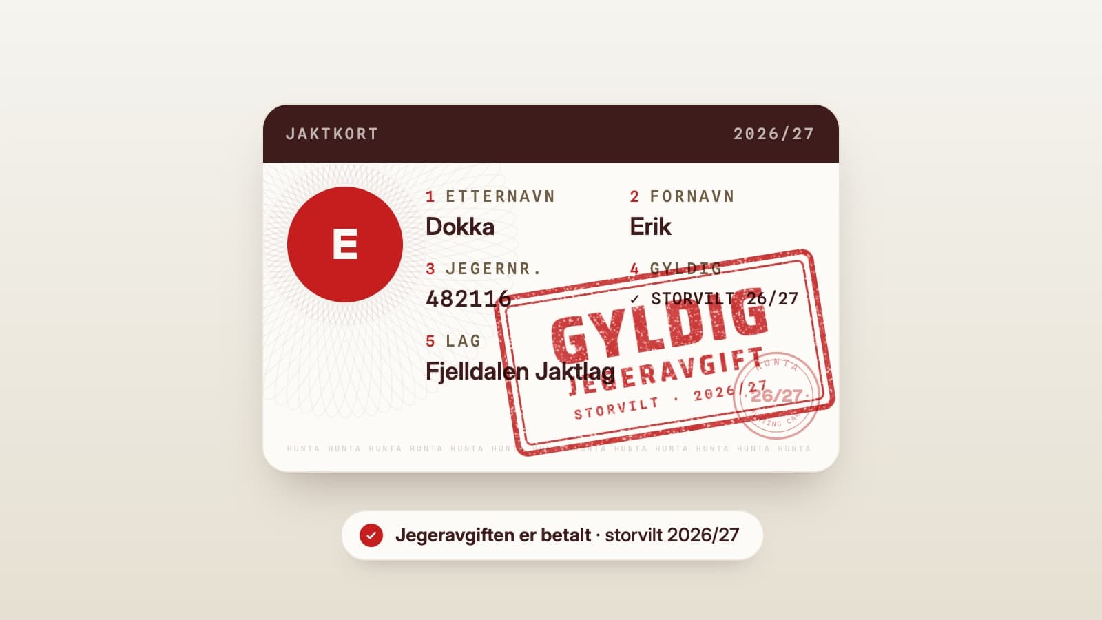 Jegeravgiften sjekkes nå mot Jegerregisteret